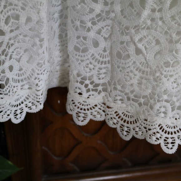 MY MICHELLE Sleeveless Lace Overlay Popover A-line Dress NWT! - White, Size 4 - Picture 14 of 16